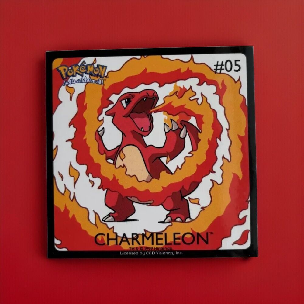 Vintage 1999 Pokémon Charmeleon Sticker #05 C&D Visionary Nintendo 4x4